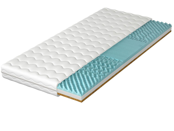 Schuimmatras met geprofileerd schuim en kokosmat Sena 100x200