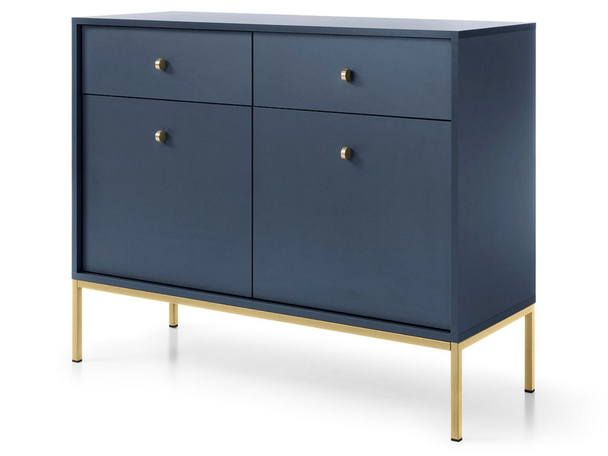 Dressoir met deuren en lades 104 cm Amor Marineblauw