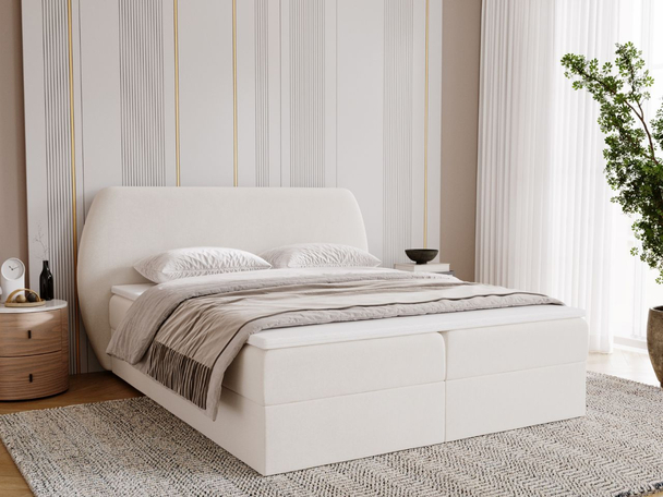 Boxspring met Opbergruimte 180x200 Bogota Crème