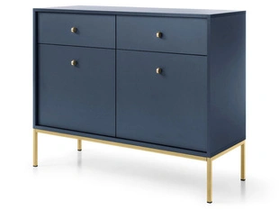 Dressoir met deuren en lades 104 cm Amor Marineblauw