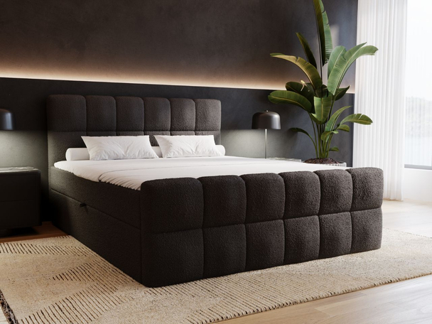 Boxspring met Opbergruimte 180x200 Alicante Zwart