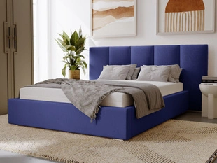 Tweepersoonsbed met Opbergruimte en lattenbodem 160x200 Lizbona Donkerblauw