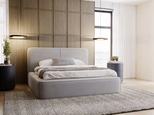 Bed met Opbergruimte en lattenbodem 180x200 Amaro Grijs