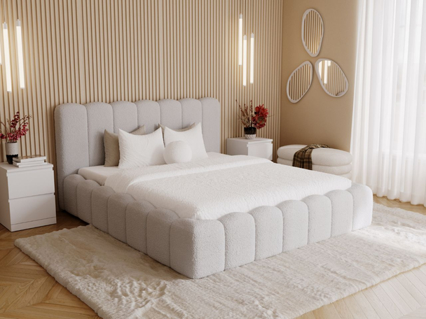 Tweepersoonsbed met Opbergruimte en lattenbodem 120x200 Smile Lichtgrijs