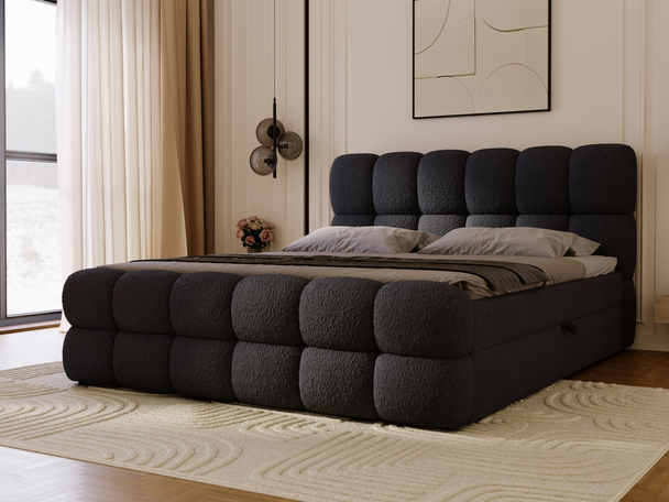 Boxspring met Opbergruimte 200x200 Modo Zwart