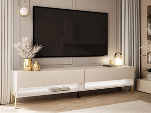 Tv-meubel 180 cm voor de woonkamer op metalen poten Aurelie Kashmir mat