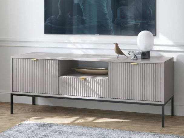 TV-Meubel met deuren en lade Amber Grijs