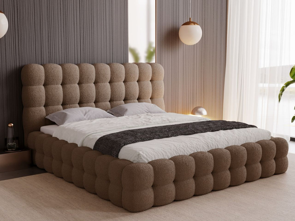 Bed met Opbergruimte en lattenbodem 160x200 Twist Bruin
