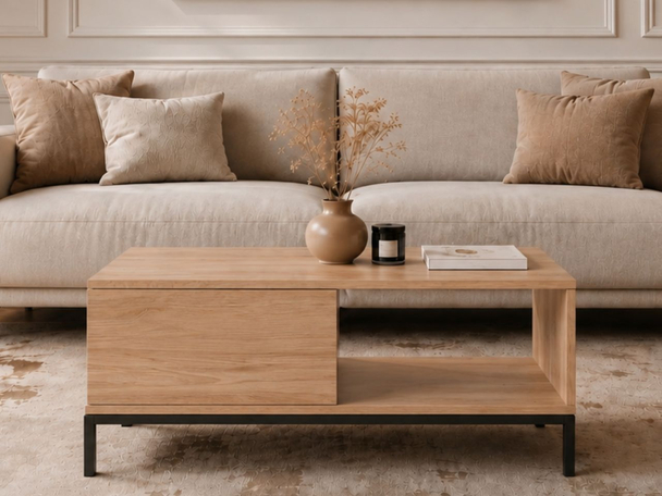 Salontafel met Lades Soroko Bruin