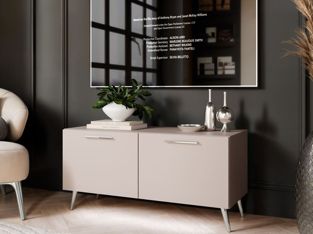 TV-meubel 100 cm met deuren en ledverlichting Noaé Kashmir