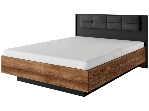 Houten bed met Opbergruimte 160x200 Montreal Bruin, Zwart