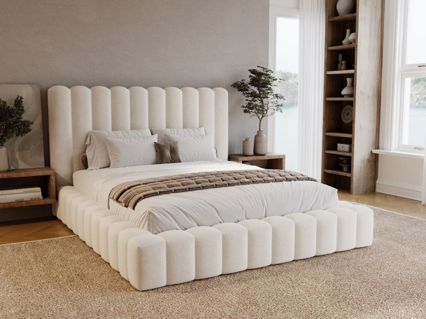 Bed met Opbergruimte en lattenbodem 160x200 Rotto Beige