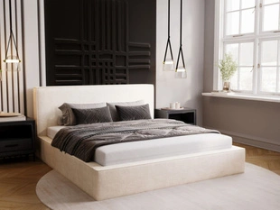 Bed met Opbergruimte en lattenbodem 160x200 Monaco Crème