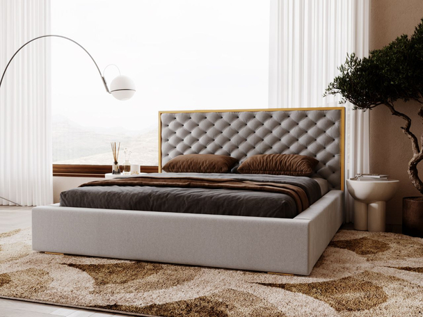 Bed met Opbergruimte en lattenbodem 180x200 Bonito Grijs