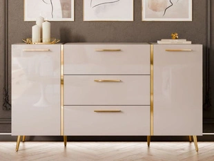 Dressoir met lades, hoge poten en handgrepen Lunelie Kashmir glans