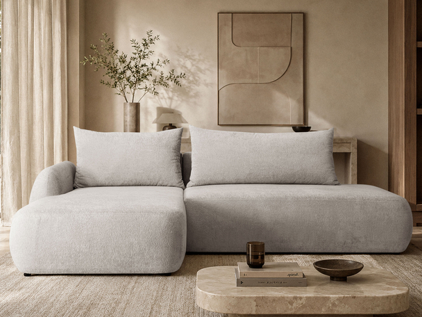 Hoekbank met Slaapfunctie en Opbergruimte Velis Beige