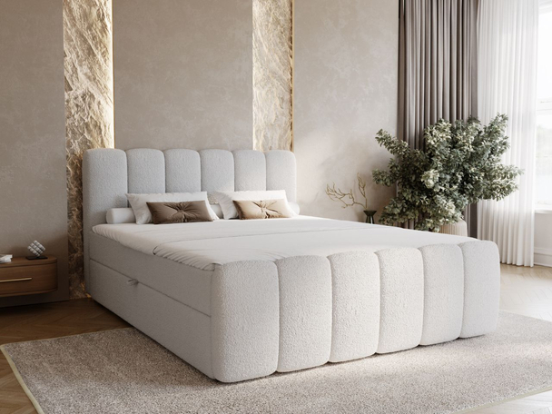 Boxspring met Opbergruimte 140x200 Cloud Grijs