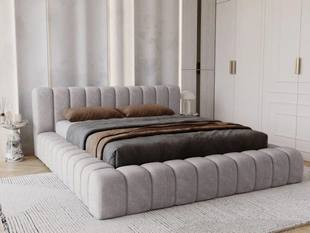 Bed met Opbergruimte en lattenbodem 180x200 Italia Grijs