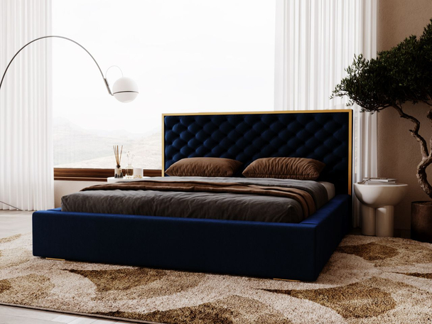 Bed met Opbergruimte en lattenbodem 180x200 Bonito Blauw