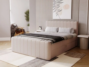 Boxspring met Opbergruimte 160x200 Osteno Beige
