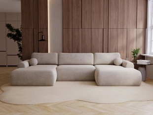 U-Bank met Slaapfunctie en Opbergruimte Savana Beige