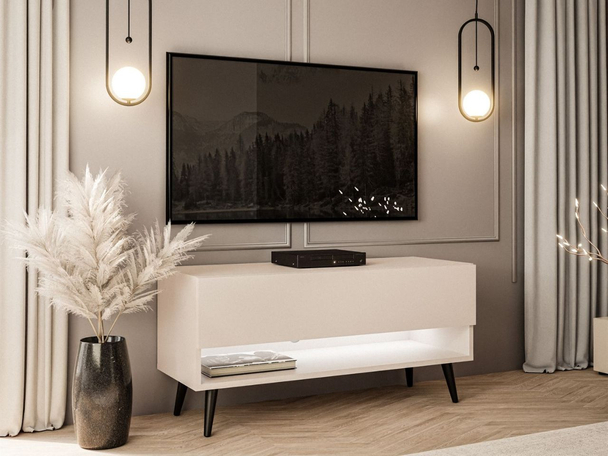 TV-meubel 90 cm voor de woonkamer met ledverlichting Aurelie Kashmir