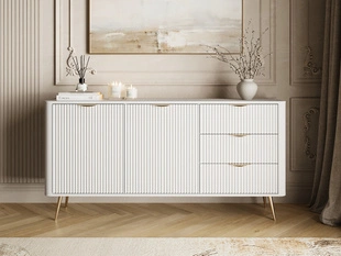 Dressoir met Deuren en Lades 163 cm Latina Wit