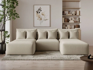 U-Bank met Slaapfunctie en Opbergruimte Ronni U Beige