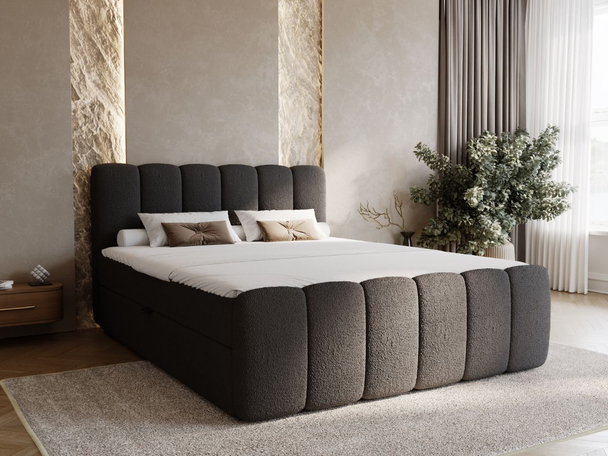 Boxspring met Opbergruimte 180x200 Cloud Zwart