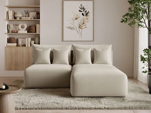 Hoekbank Rechts met Slaapfunctie en Opbergruimte Ronni Beige