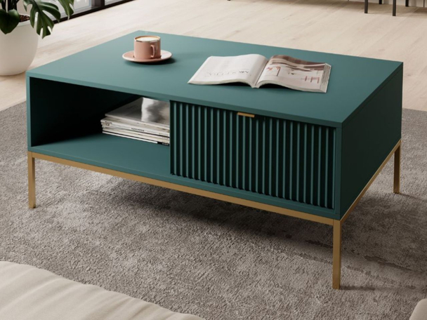 Salontafel met lade Amber Groen