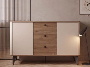 Commode met deuren en lades 140 cm Arelis Kasjmier, Royal Notenhout