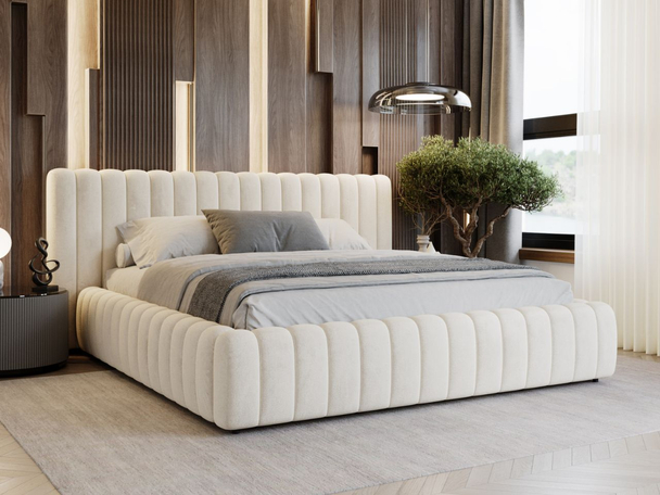 Tweepersoonsbed met Opbergruimte en lattenbodem 160x200 Bliss Beige