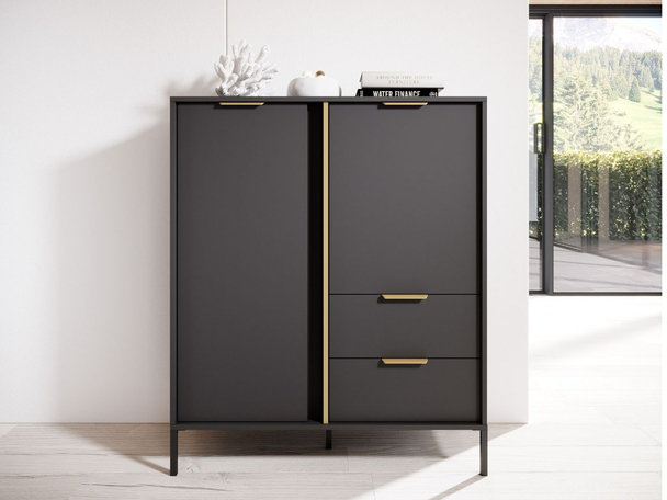 Kast met Deuren en Lades Drino Anthracite