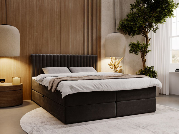 Boxspring met Opbergruimte 200x200 Marbella Anthracite