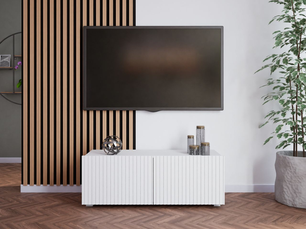 TV-Meubel met Deuren Kioto Witte mat
