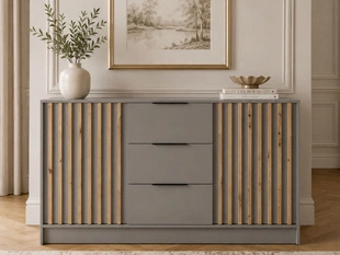 Dressoir met Deuren en Lades 155 cm Macron Grijs