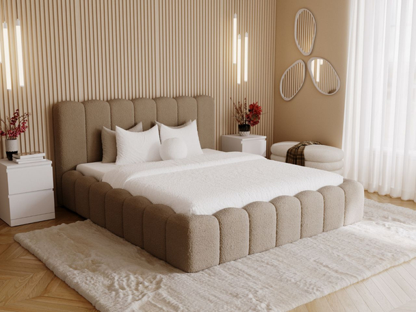 Tweepersoonsbed met Opbergruimte en lattenbodem 160x200 Smile Bruin