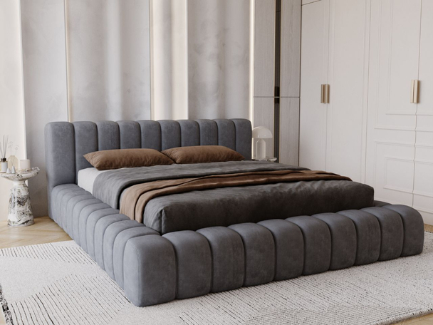 Bed met Opbergruimte en lattenbodem 180x200 Italia Donkergrijs