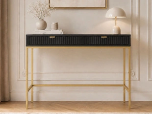 Kaptafel met lades Amber Zwart