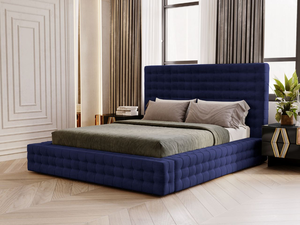 Bed met Opbergruimte en lattenbodem 180x200 Barbados Blauw