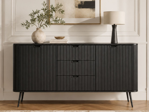 Dressoir met Deuren en Lades Viva Zwart