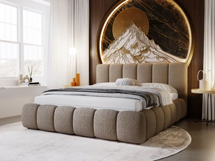 Tweepersoonsbed met Opbergruimte en lattenbodem 160x200 Cloud Bruin