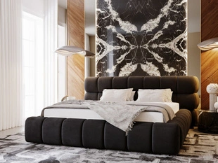 Tweepersoonsbed met Opbergruimte en lattenbodem 180x200 Mellow Zwart