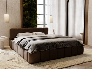 Bed met Opbergruimte en lattenbodem 140x200 cm Split Bruin