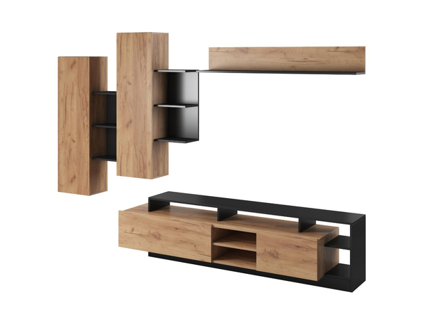 Wandmeubel voor de woonkamer Alvano Bruin,Anthracite