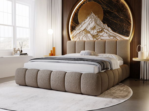 Bed met lattenbodem zonder opbergruimte 120x200 Cloud Bruin
