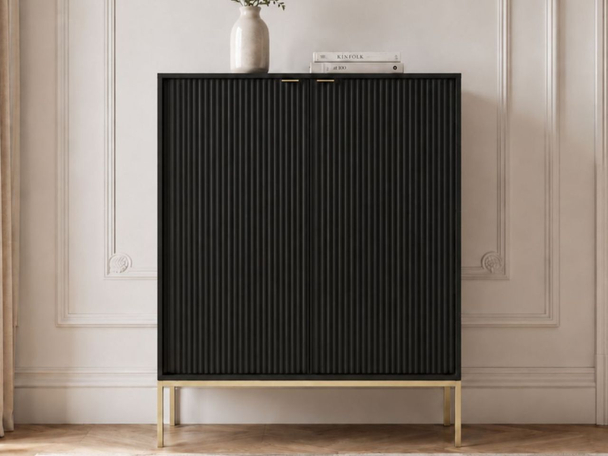 Dressoir met deuren Amber Zwart
