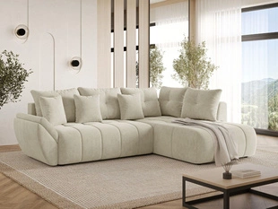 Hoekbank Universeel met Slaapfunctie en Opbergruimte Genoa Beige