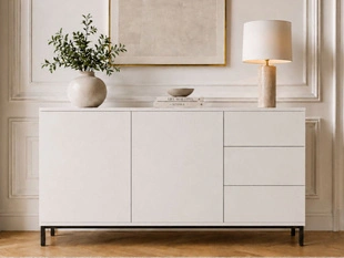 Dressoir met Deuren en Lades Soroko Wit